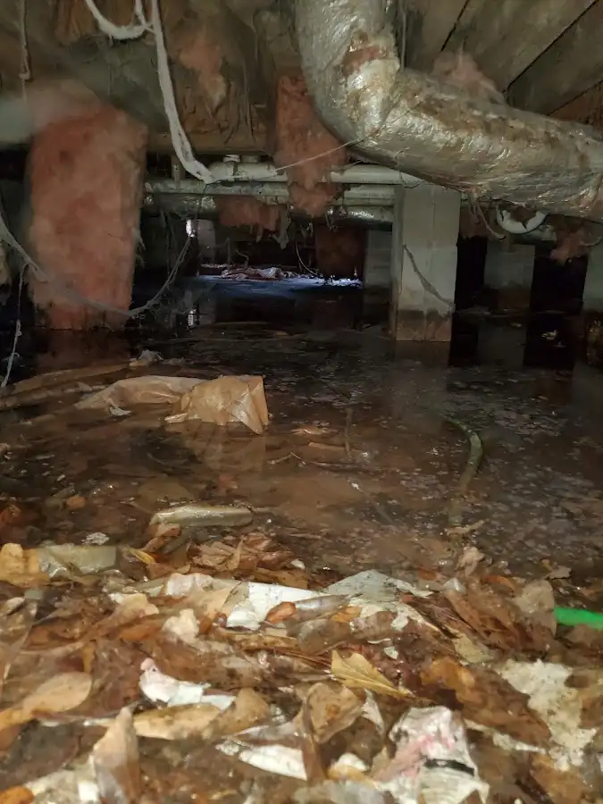 Crawl space flood assessment for Commercial Water Damage Restoration in Papillion